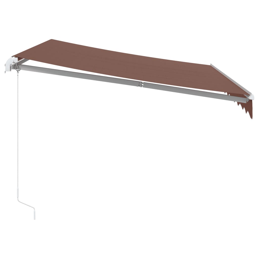 vidaXL Manual Retractable Awning Brown 300x250 cm