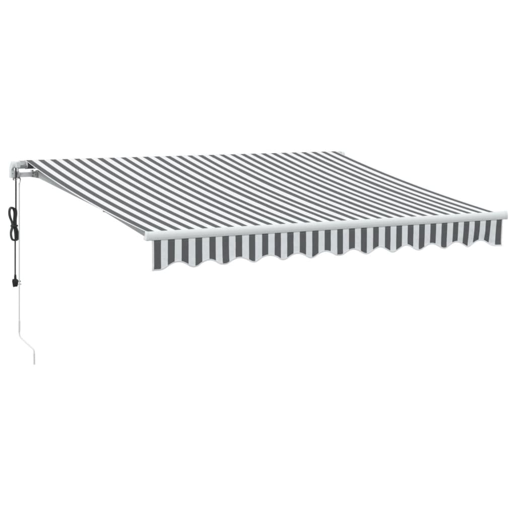 vidaXL Automatic Retractable Awning Anthracite&White 300x250 cm