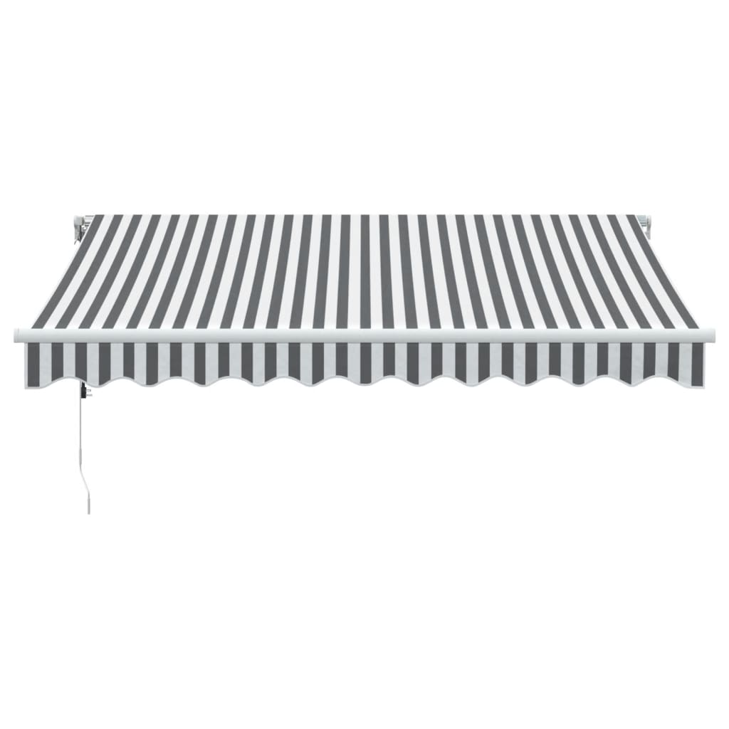 vidaXL Automatic Retractable Awning Anthracite&White 300x250 cm