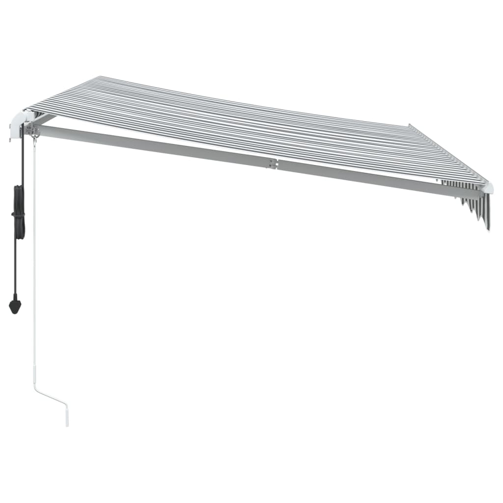 vidaXL Automatic Retractable Awning Anthracite&White 300x250 cm