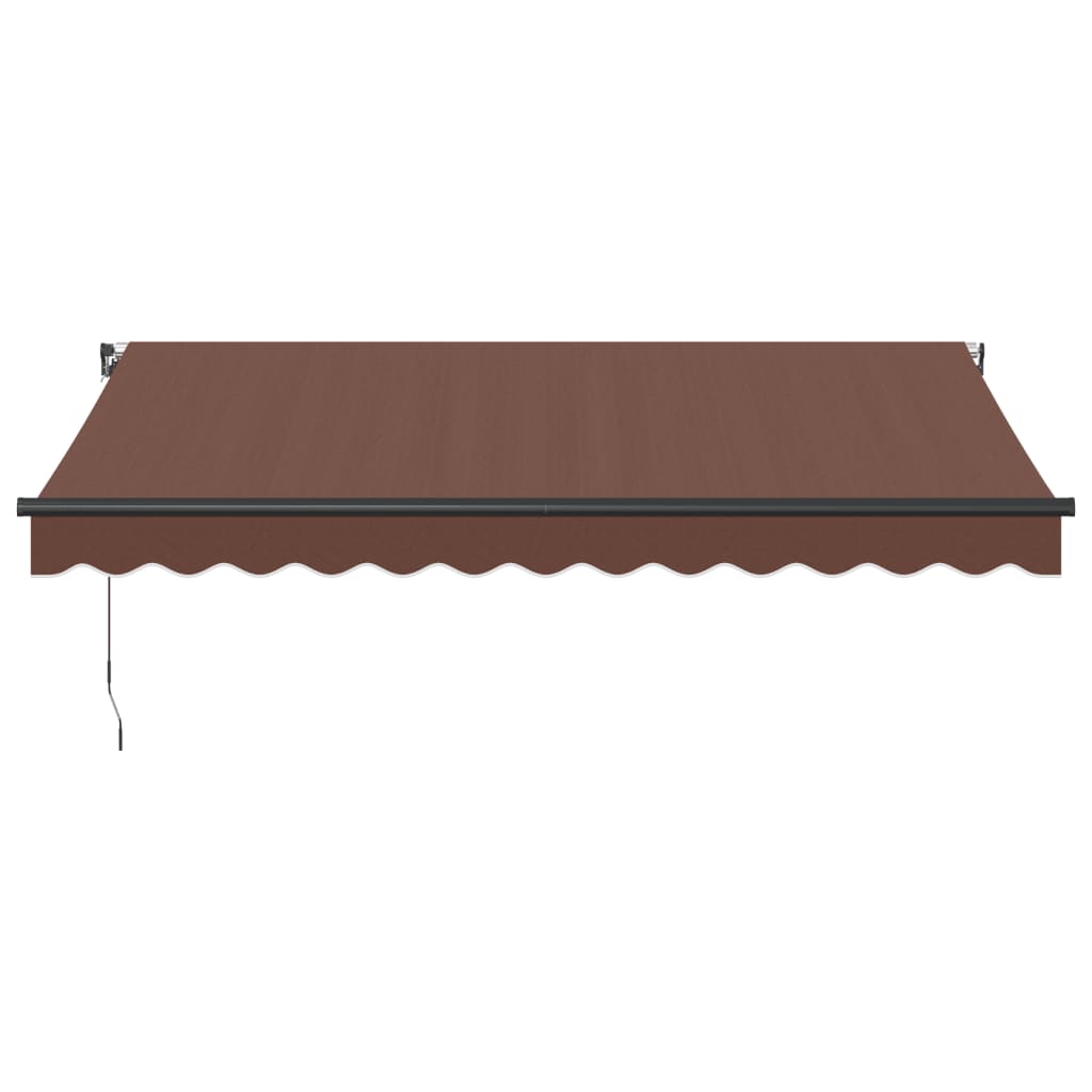 vidaXL Manual Retractable Awning Brown 350x250 cm