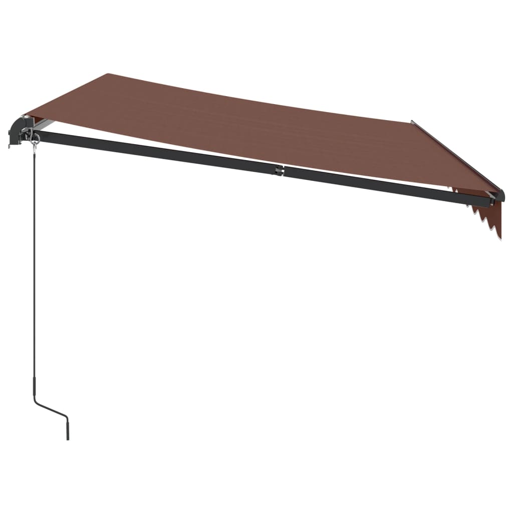 vidaXL Manual Retractable Awning Brown 350x250 cm