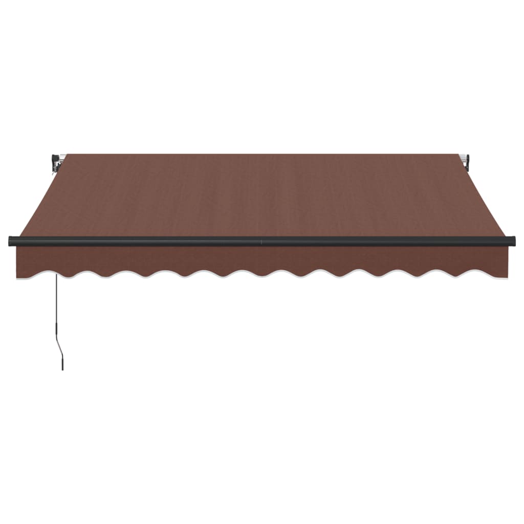 vidaXL Manual Retractable Awning Brown 300x250 cm