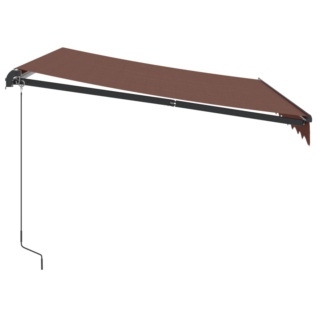 vidaXL Manual Retractable Awning Brown 300x250 cm