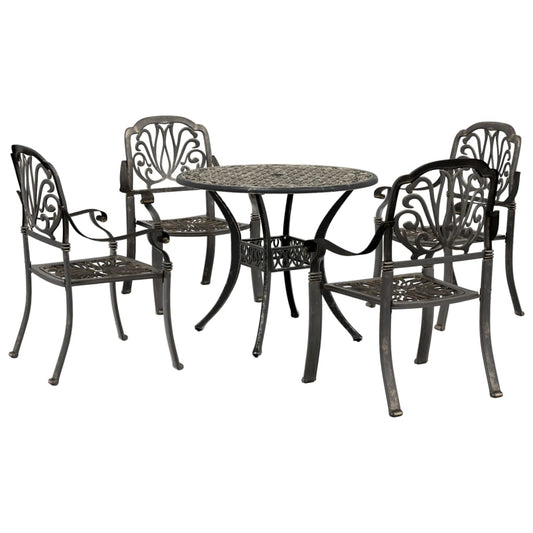 5-piece-garden-dining-set-bronze-cast-aluminium-932587 At Willow and Wine!