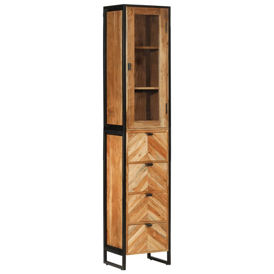 vidaXL Bathroom Cabinet 40x27x190 cm Iron and Solid Wood Acacia at Willow and Wine!