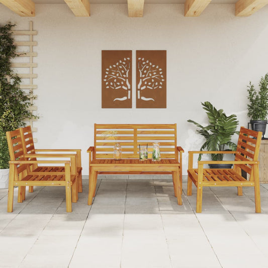 vidaXL 5 Piece Garden Lounge Set Solid Wood Acacia at Willow and Wine!