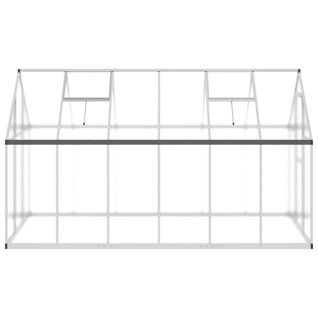 vidaXL Greenhouse with Base Frame Silver 334x169x195 cm Aluminium