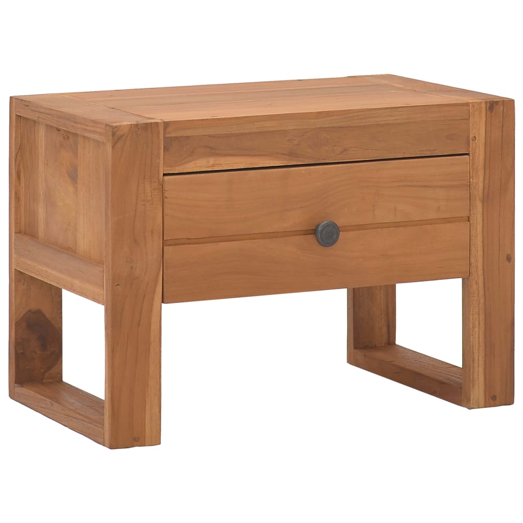 vidaXL Bedside Cabinet 50x30x35 cm Solid Teak Wood at Willow and Wine!