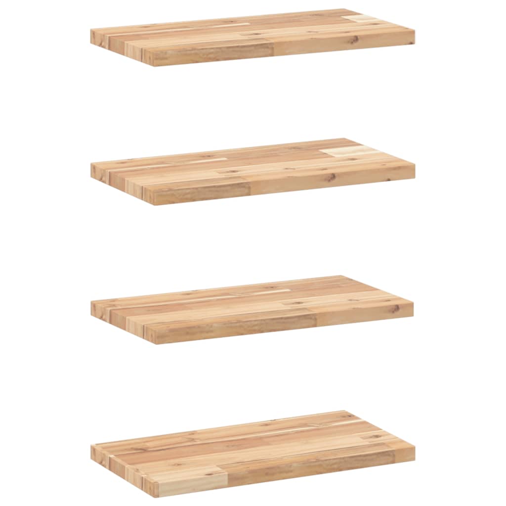 vidaXL Floating Shelves 4 pcs 40x20x2 cm Untreated Solid Wood Acacia