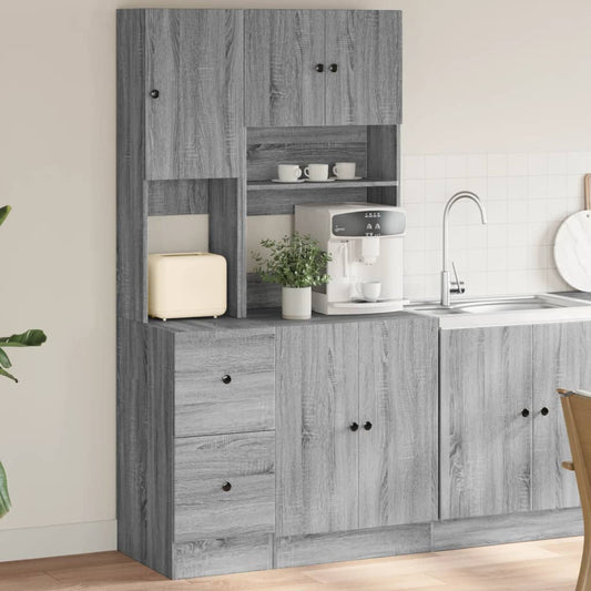 vidaXL Kitchen Cabinet Grey Sonoma 95x50x180 cm Engineered Wood