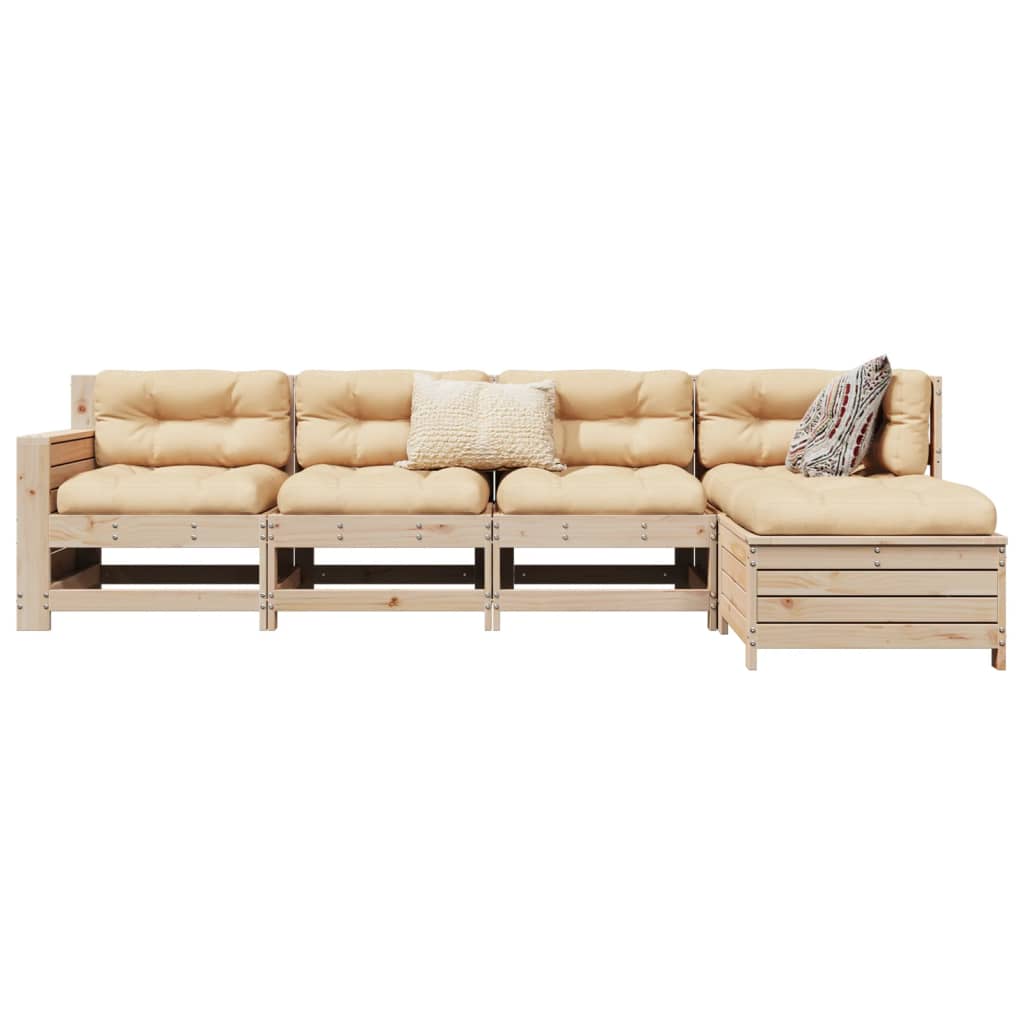 vidaXL 5 Piece Garden Sofa Set Impregnated Wood Pine