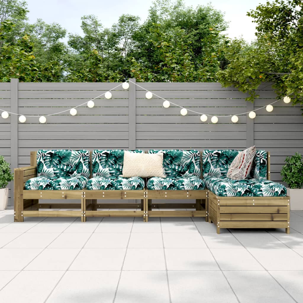 vidaXL 5 Piece Garden Sofa Set Impregnated Wood Pine