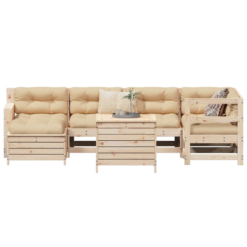 vidaXL 7 Piece Garden Sofa Set Solid Wood Douglas Fir