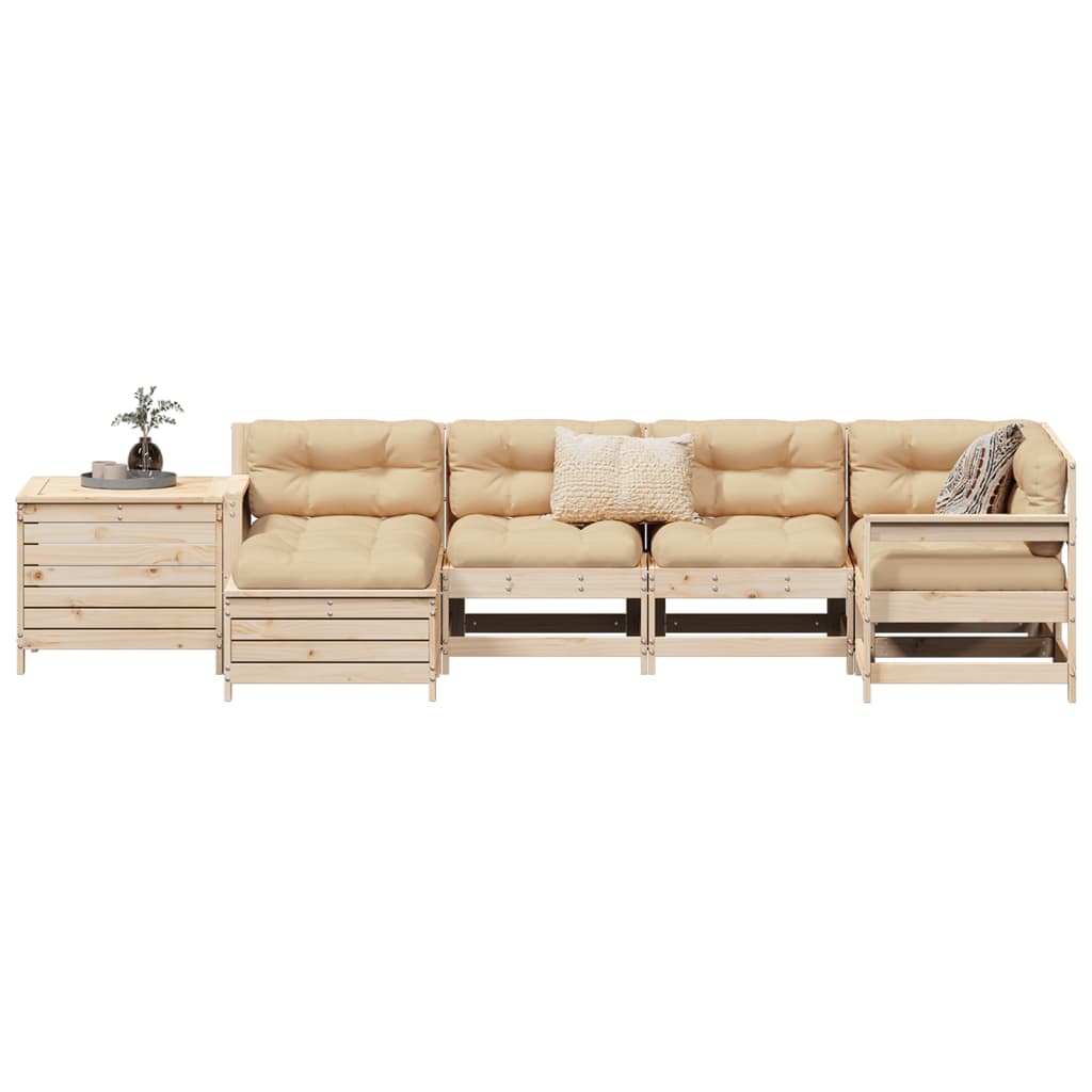 vidaXL 7 Piece Garden Sofa Set Solid Wood Douglas Fir