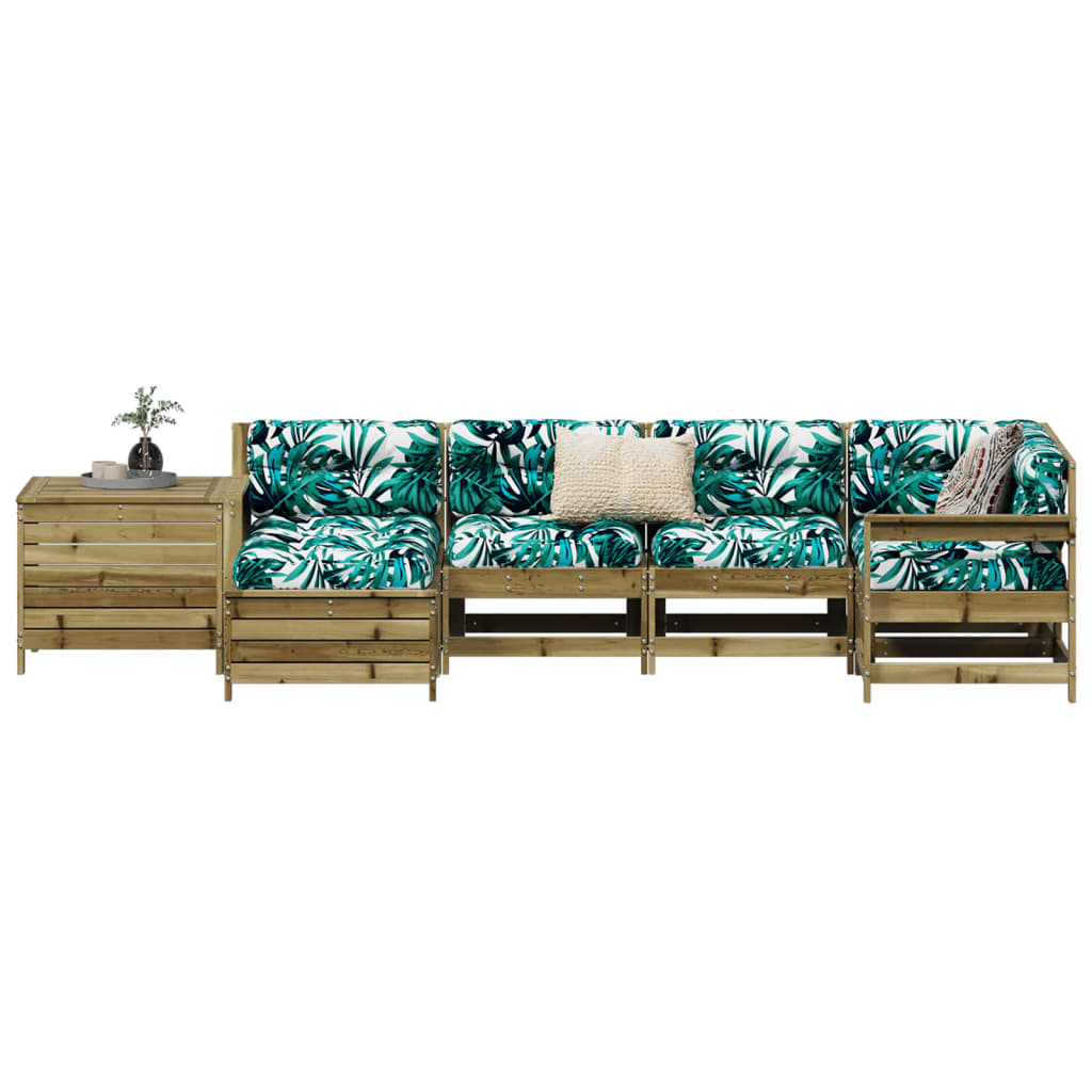 vidaXL 7 Piece Garden Sofa Set Solid Wood Douglas Fir