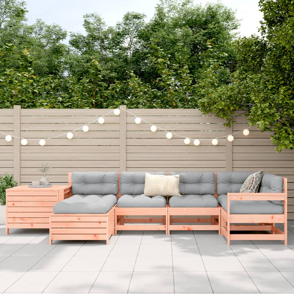 vidaXL 7 Piece Garden Sofa Set Solid Wood Douglas Fir