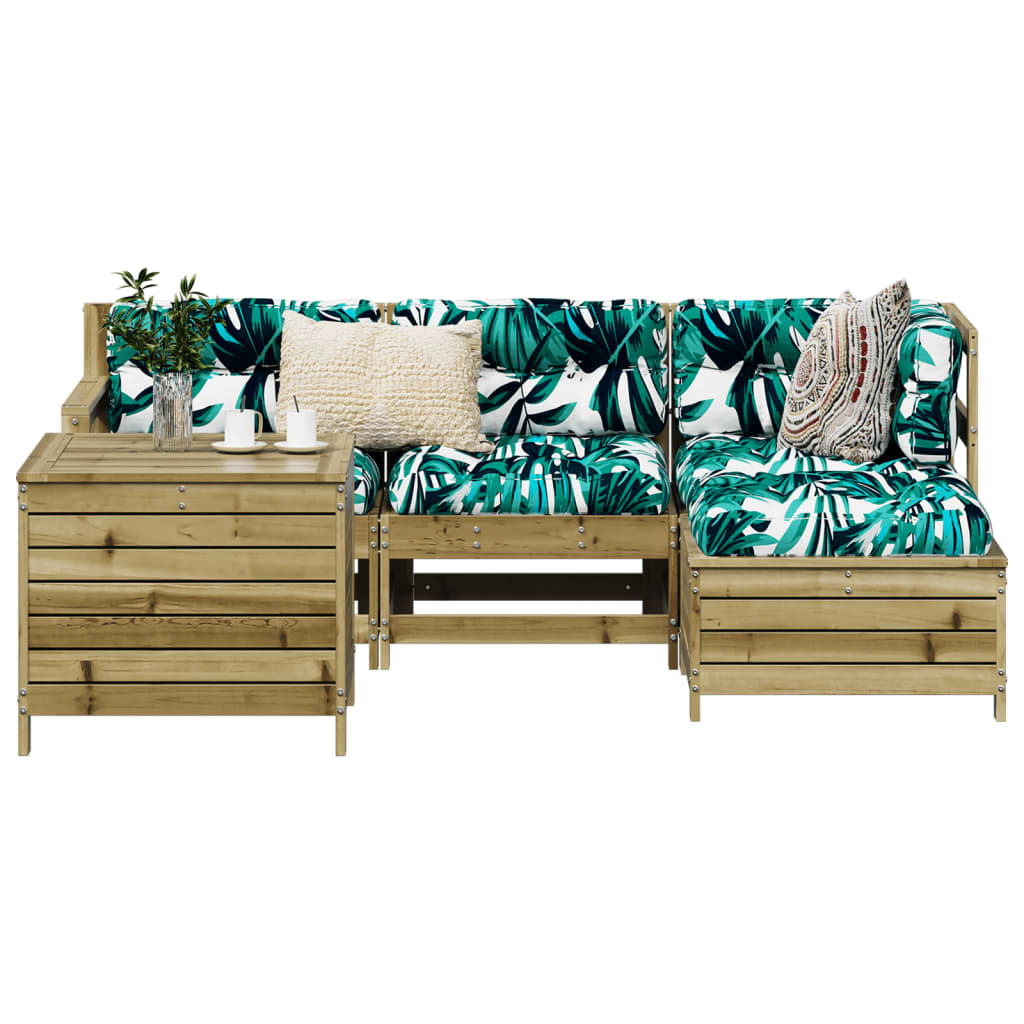 vidaXL 5 Piece Garden Sofa Set Solid Wood Douglas Fir