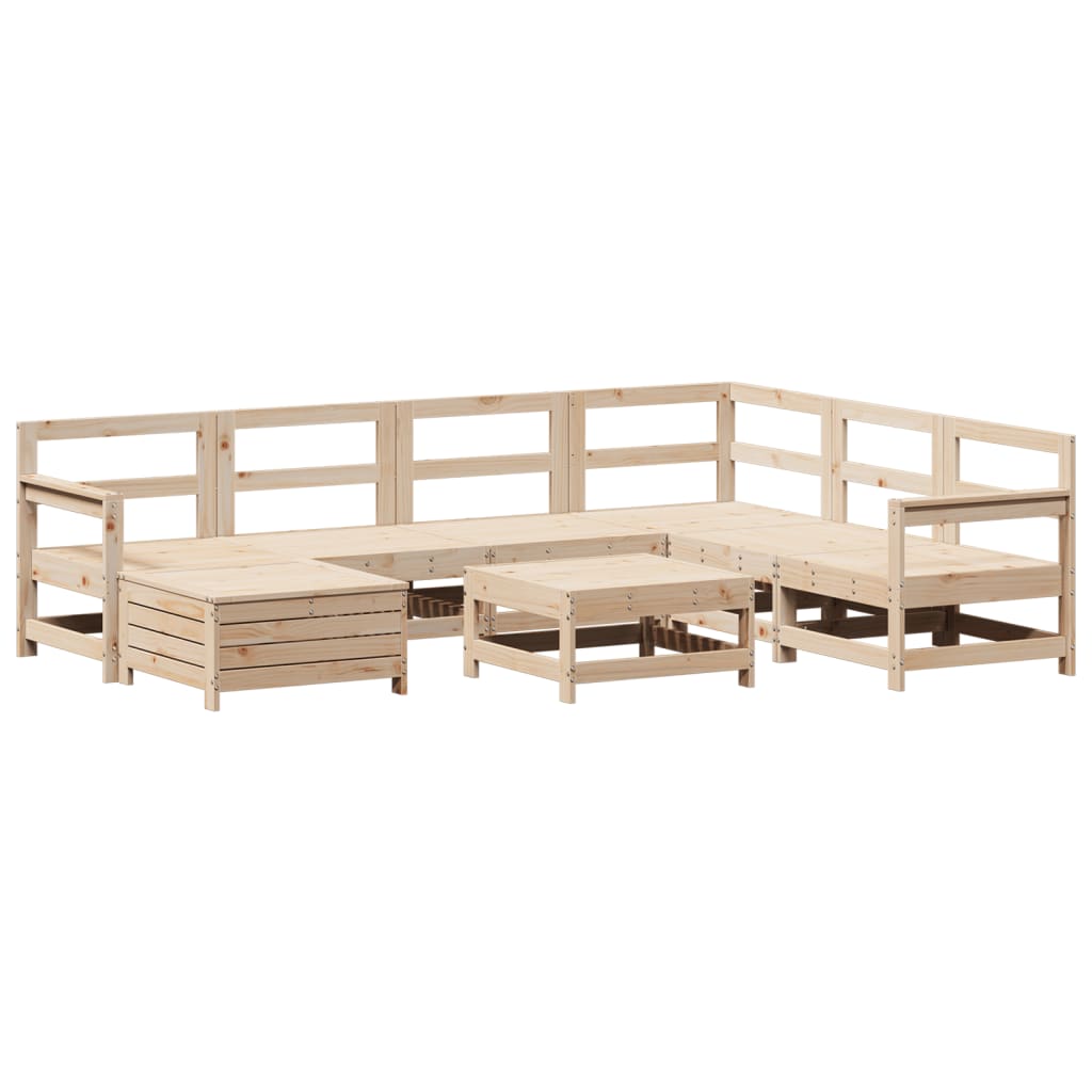 vidaXL 8 Piece Garden Sofa Set Solid Wood Pine