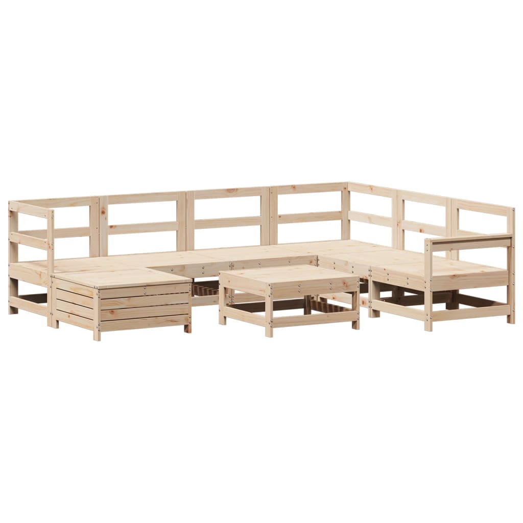 vidaXL 8 Piece Garden Sofa Set Solid Wood Pine