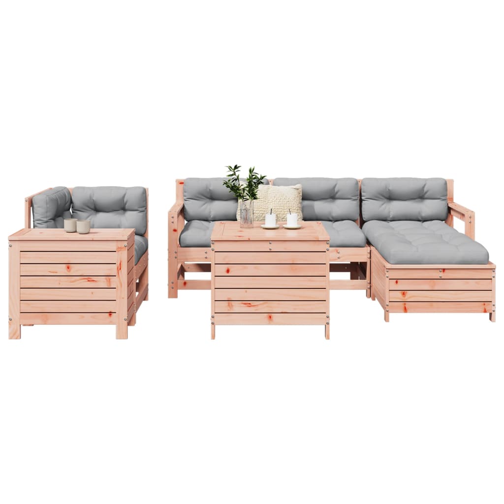 vidaXL 7 Piece Garden Sofa Set Solid Wood Pine