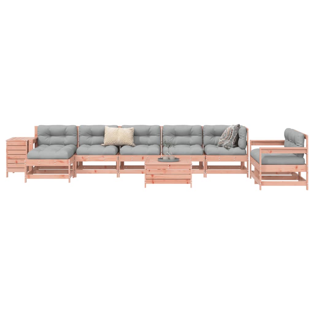 vidaXL 10 Piece Garden Sofa Set White Solid Wood Pine