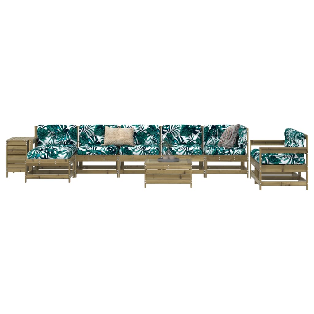 vidaXL 10 Piece Garden Sofa Set Solid Wood Douglas Fir