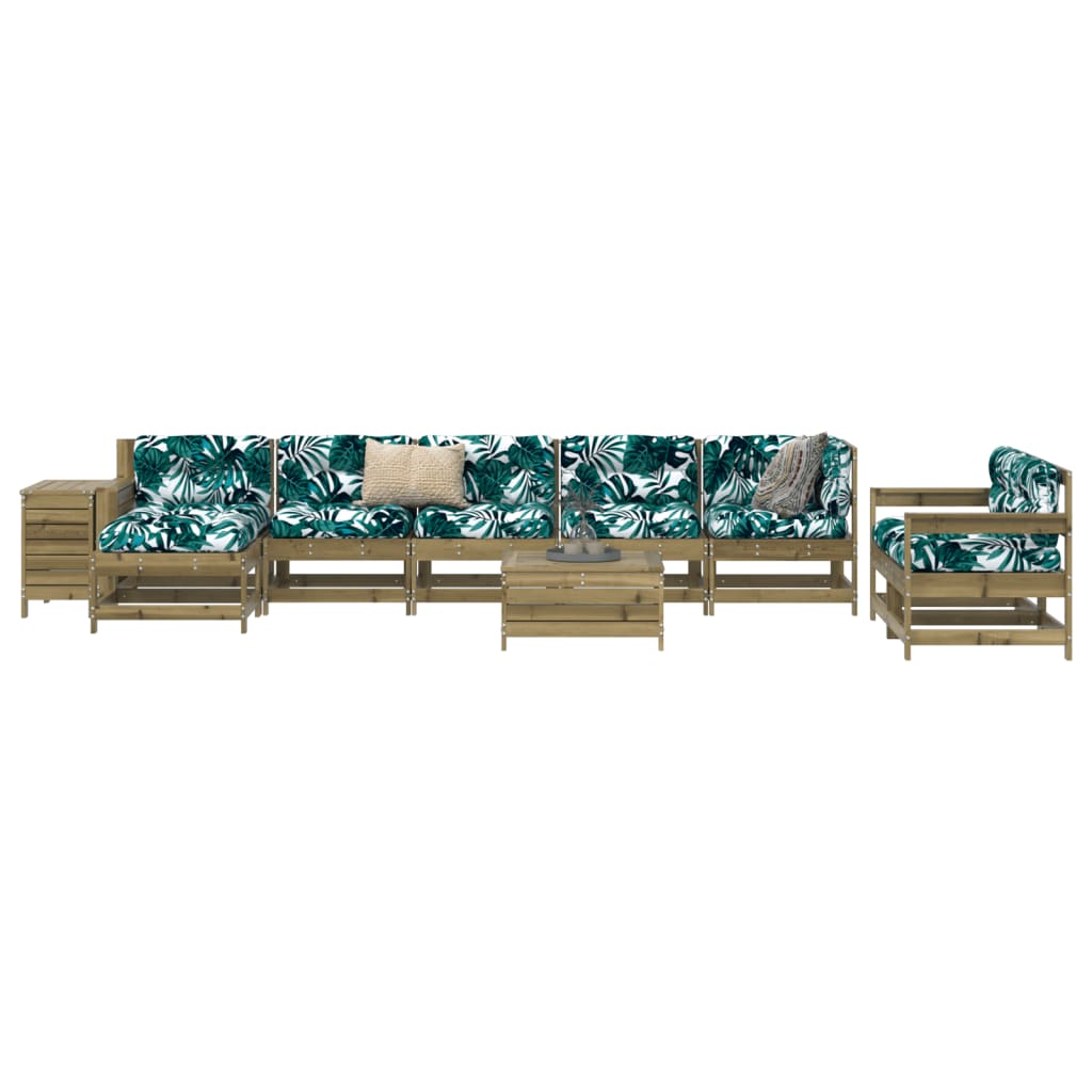 vidaXL 10 Piece Garden Sofa Set Solid Wood Douglas Fir