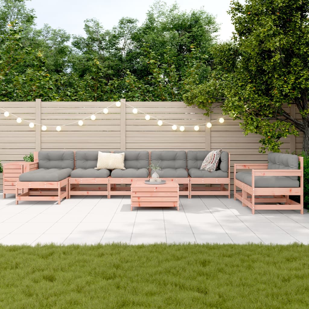 vidaXL 10 Piece Garden Sofa Set Solid Wood Douglas Fir