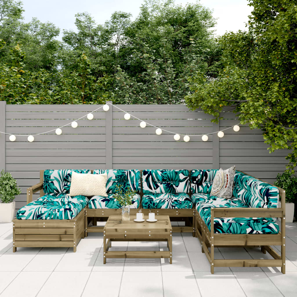 vidaXL 8 Piece Garden Sofa Set Impregnated Wood Pine