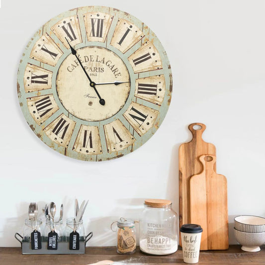 vidaXL Wall Clock Multicolour 60 cm MDF