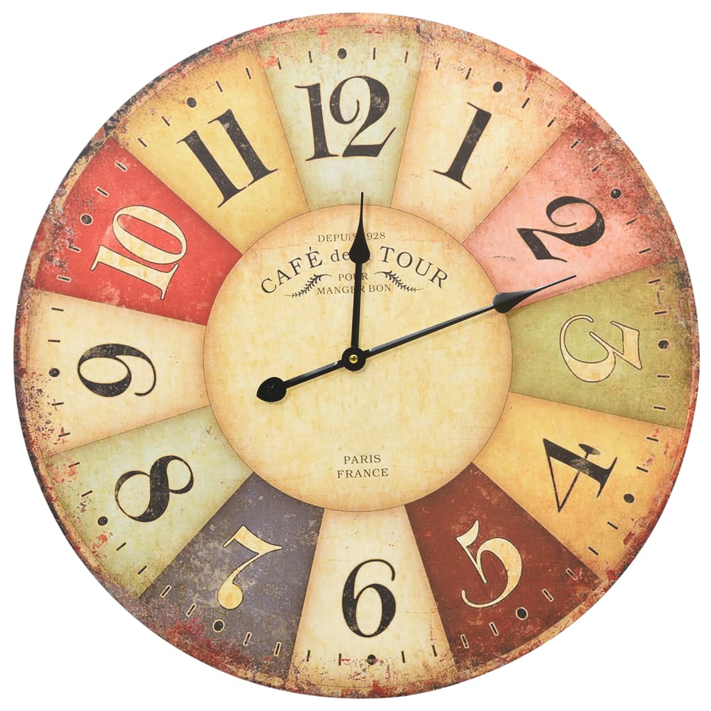 vidaXL Vintage Wall Clock Colourful 60 cm