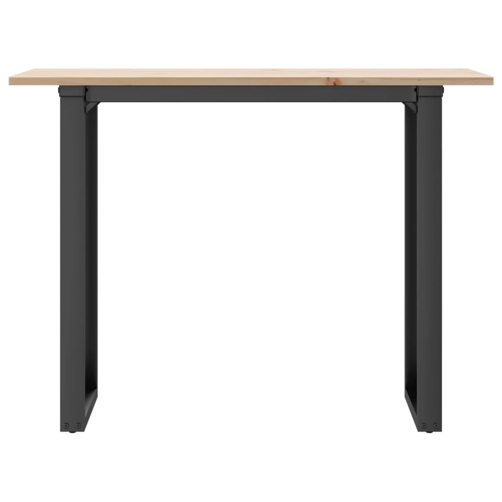 vidaXL Dining Table O-Frame 100x50x75 cm Solid Wood Pine and Cast Iron