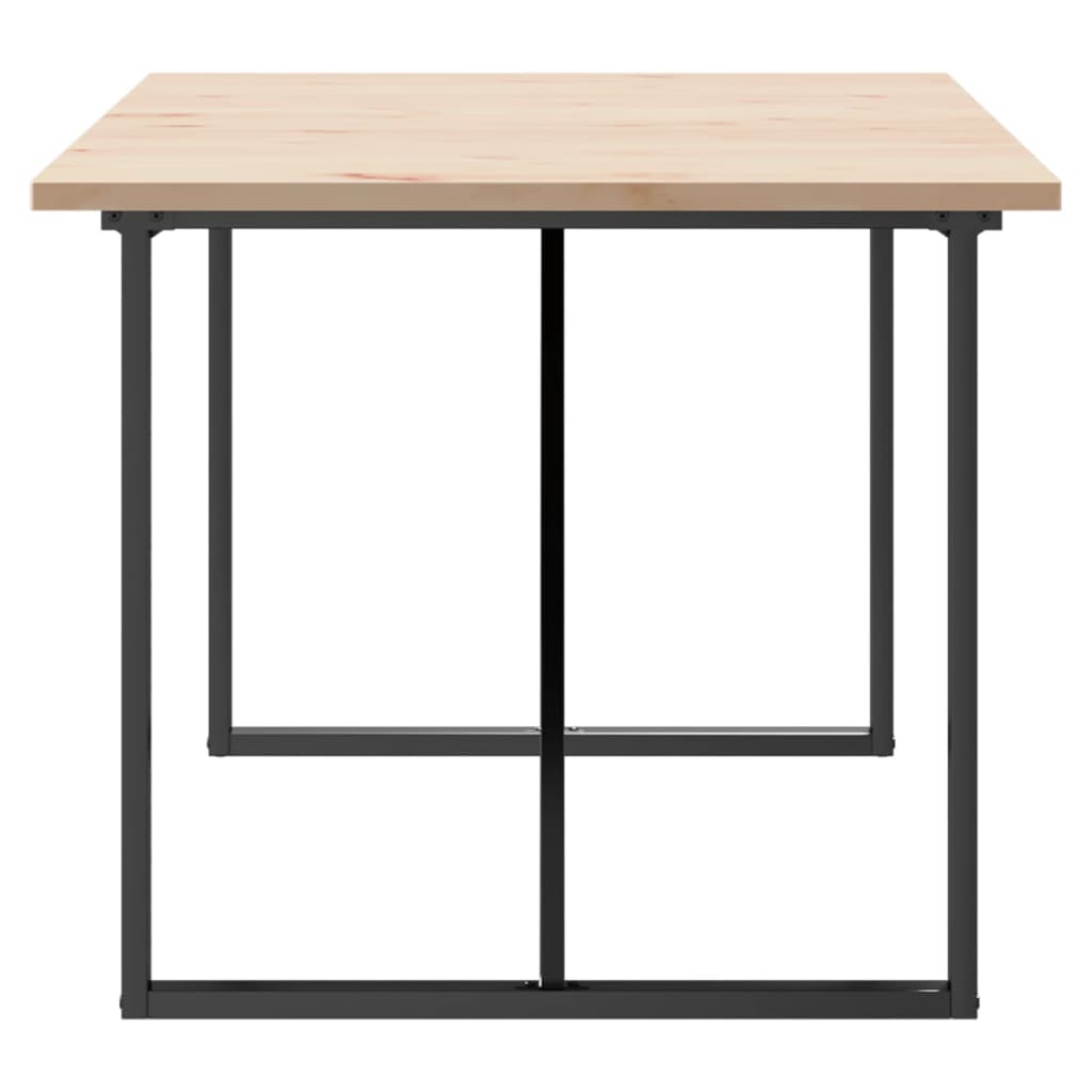 vidaXL Dining Table O-Frame 180x90x75.5 cm Solid Wood Pine and Cast Iron