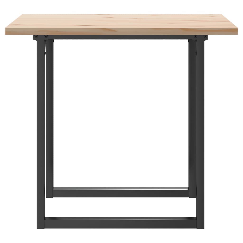 vidaXL Dining Table O-Frame 80x80x75.5 cm Solid Wood Pine and Cast Iron