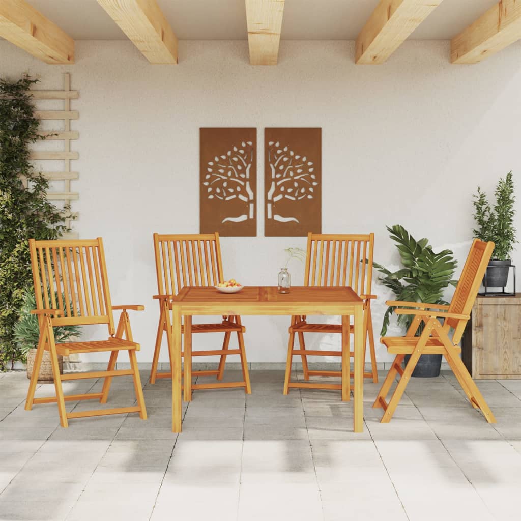 vidaXL 5 Piece Garden Dining Set Solid Wood Acacia at Willow and Wine!