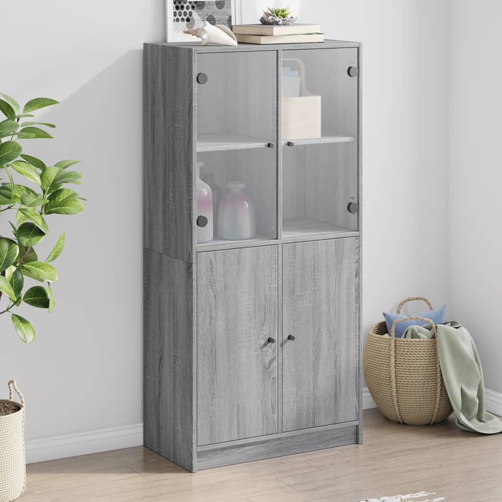 highboard-with-doors-grey-sonoma-68x37x142-cm-engineered-wood-927945 At Willow and Wine