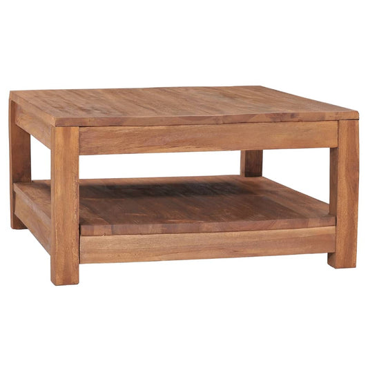 vidaXL Coffee Table 68x67x35 cm Solid Teak Wood at Willow and Wine!