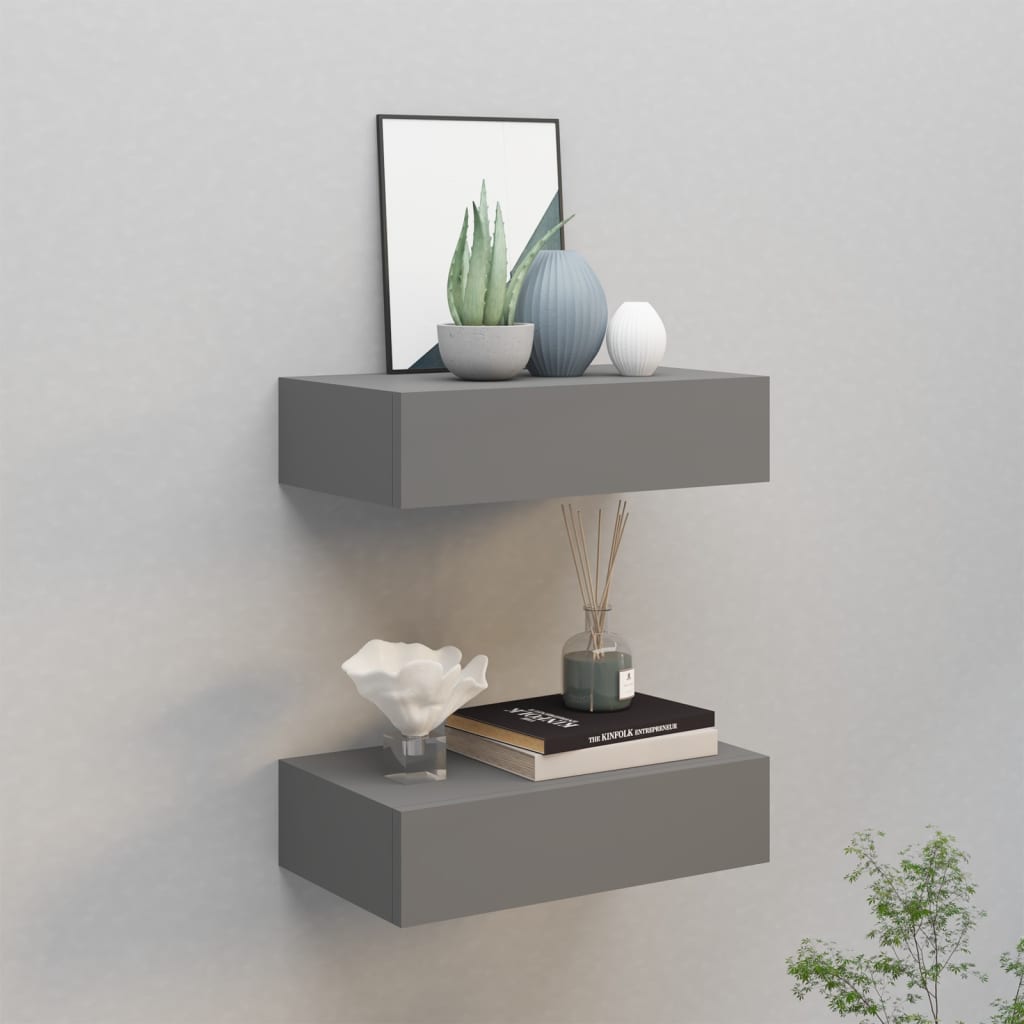 wall-mounted-drawer-shelves-2-pcs-grey-40x23-5x10cm-mdf At Willow and Wine