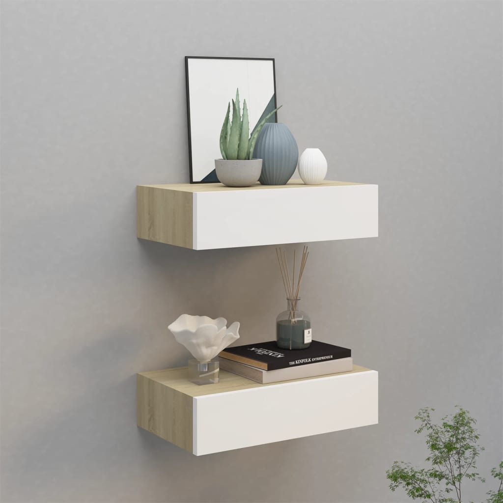 wall-mounted-drawer-shelves-2-pcs-grey-40x23-5x10cm-mdf At Willow and Wine