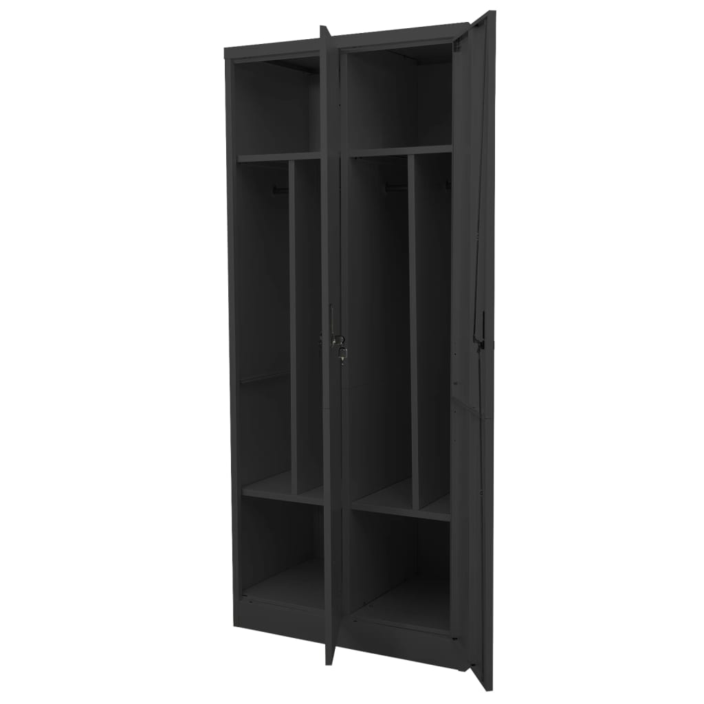 wardrobe-anthracite-80x50x180-cm-steel At Willow and Wine