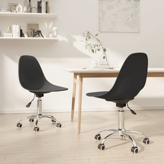 Swivel Dining Chairs 2 pcs Light Grey PP at Willow and Wine!