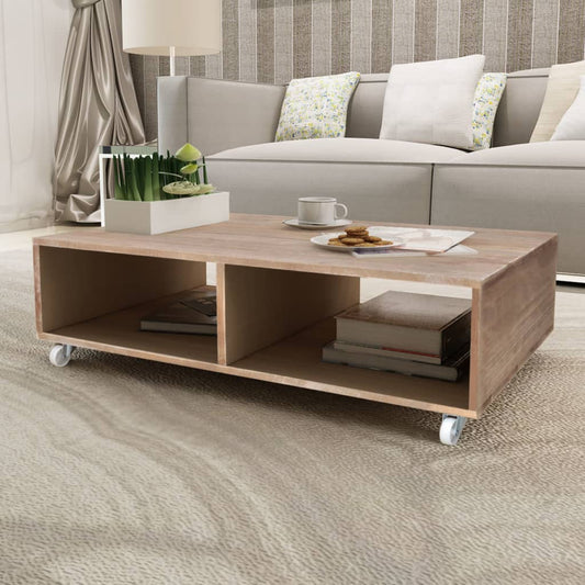 vidaXL Coffee Table Brown Solid Wood