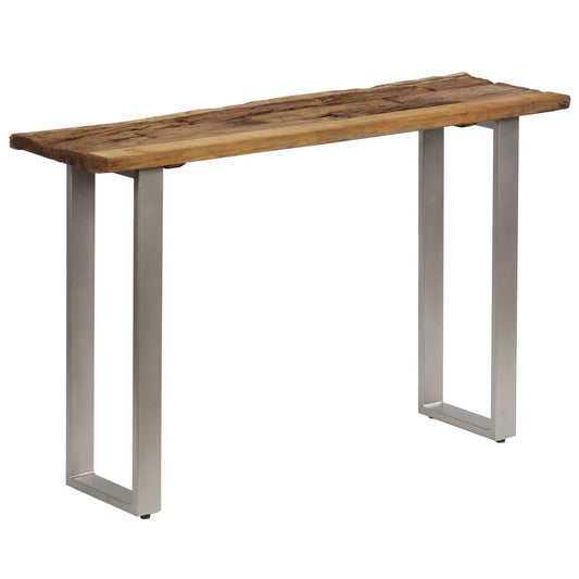 vidaXL Console Table Reclaimed Wood and Steel 120x35x76 cm at Willow and Wine!