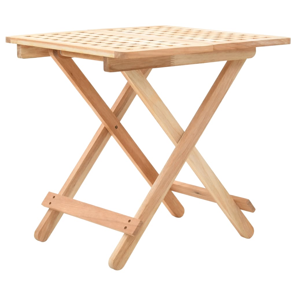 vidaXL Foldable Side Table Solid Walnut Wood 50x50x49 cm at Willow and Wine!