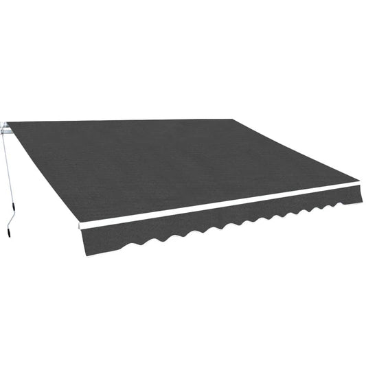 vidaXL Folding Awning Manual Operated 500 cm Anthracite