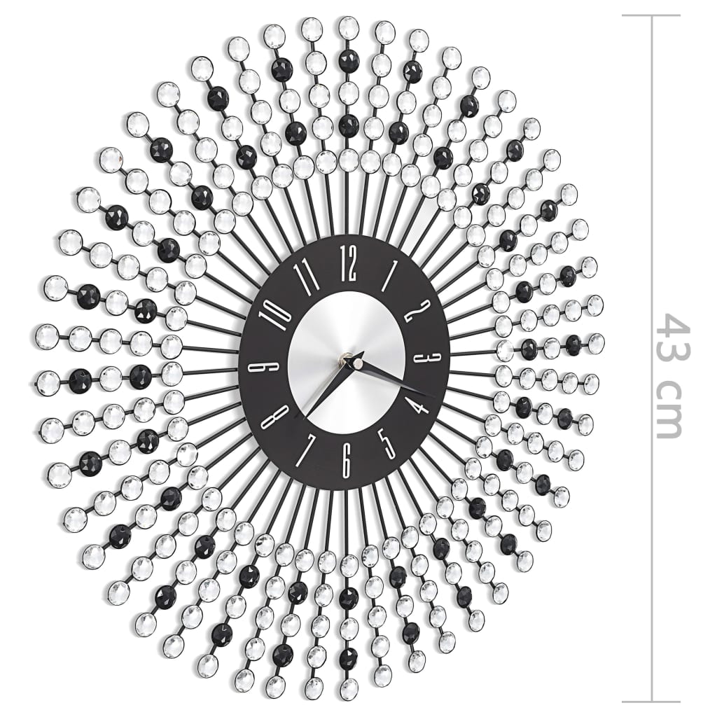 wall-clock-metal-43-cm-black At Willow and Wine