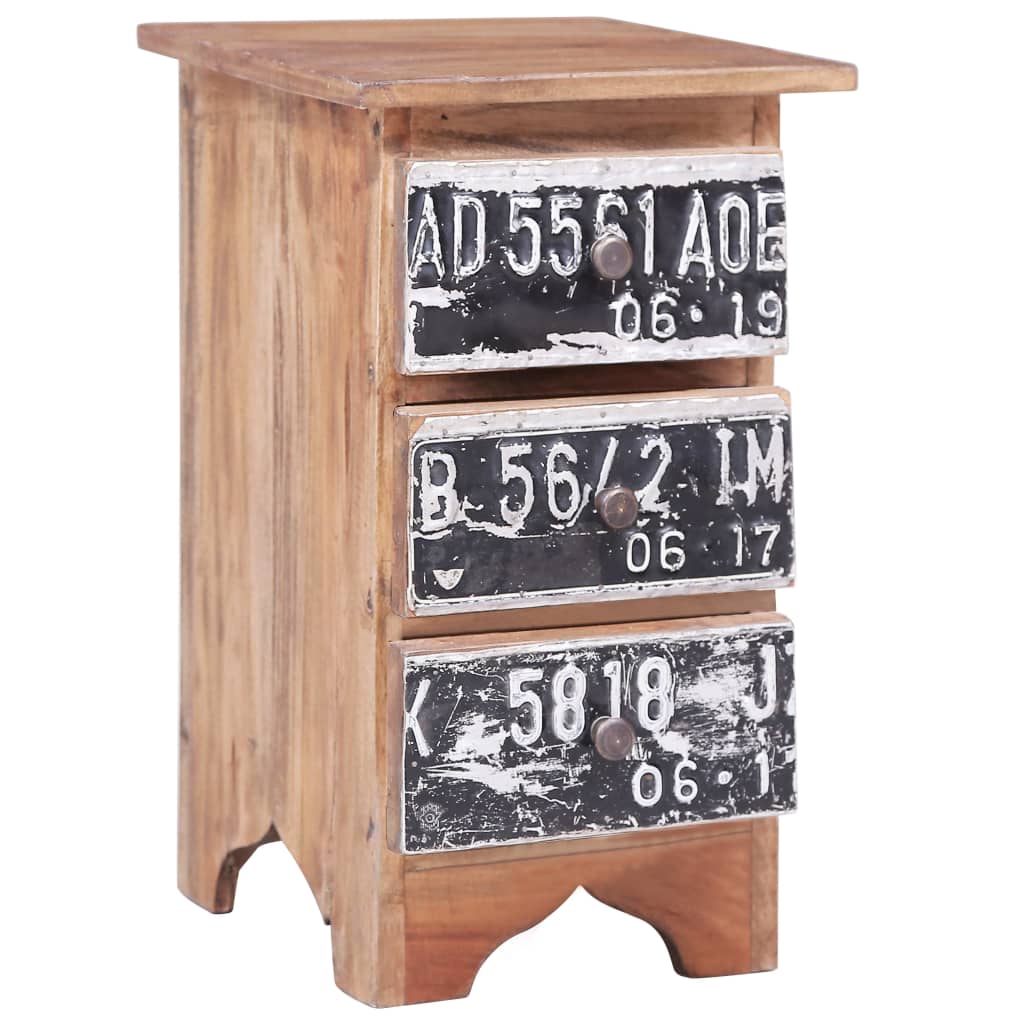 vidaXL Bedside Cabinet 30x30x51 cm Solid Reclaimed Wood at Willow and Wine!