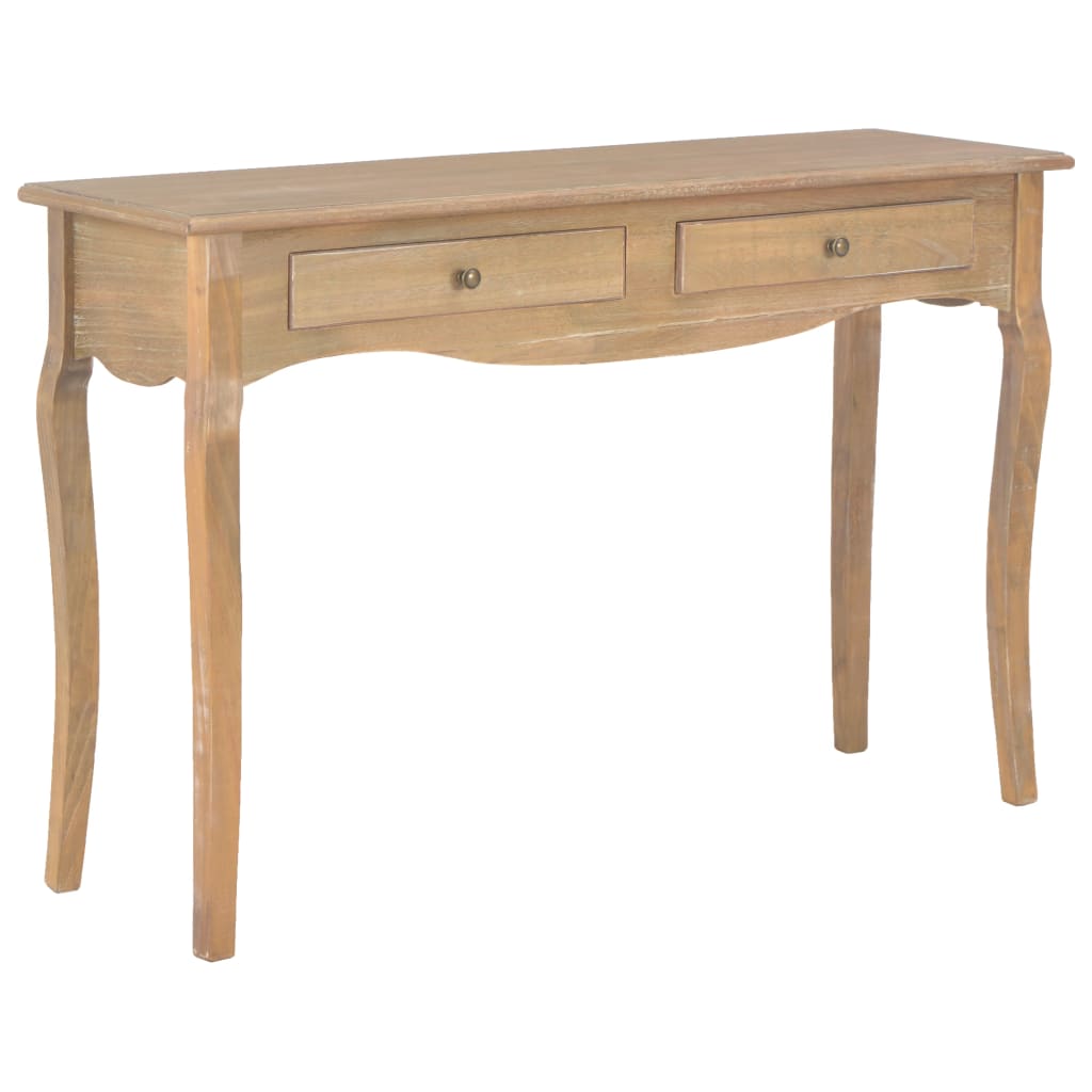 vidaXL Console Table with 2 Drawers 120x35x76 cm Solid Pine Wood at Willow and Wine!