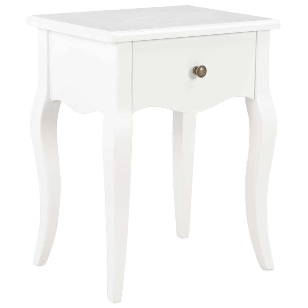 vidaXL Nightstand White 40x30x50 cm Solid Pine Wood at Willow and Wine!